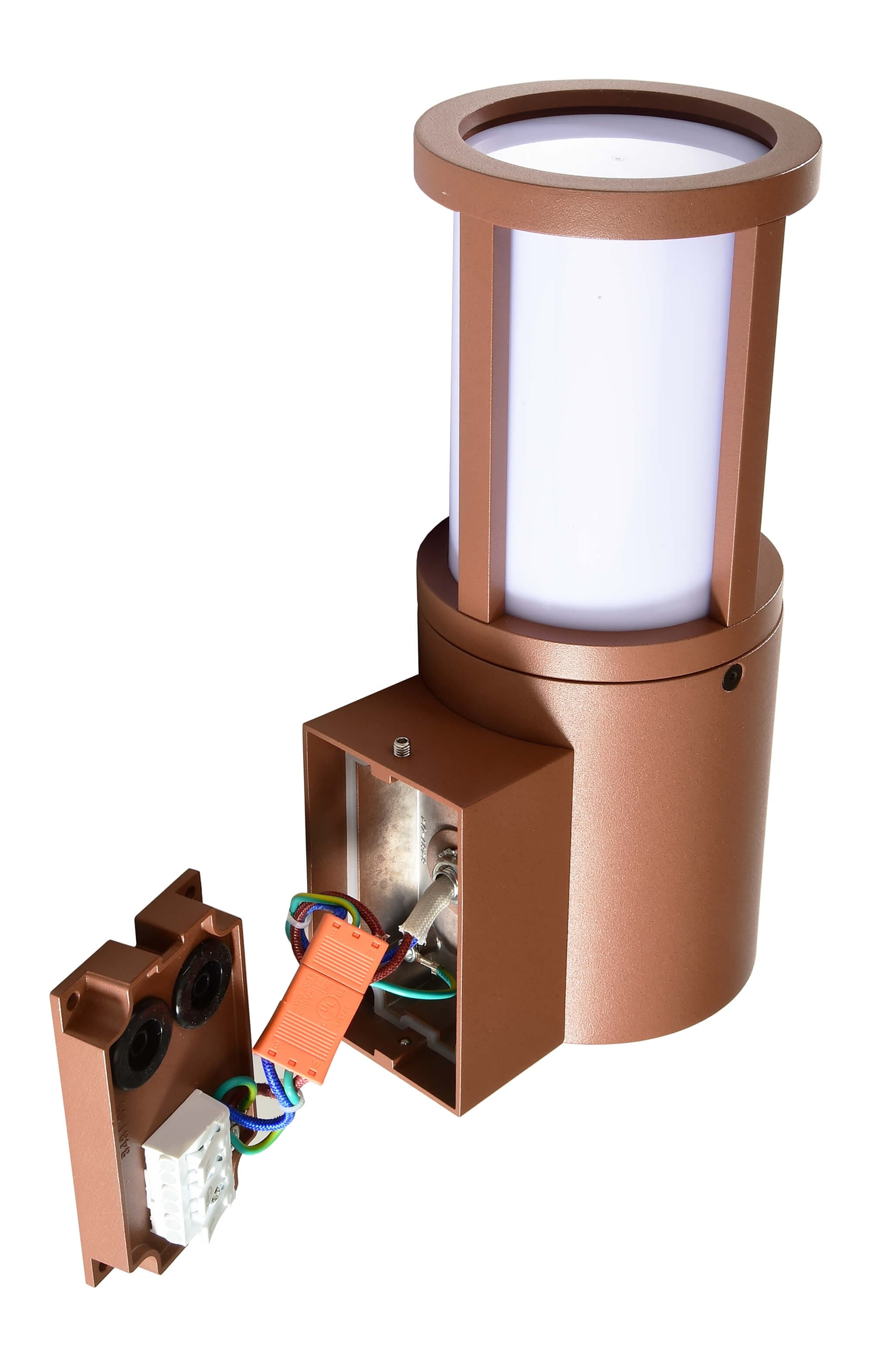 Wandaufbauleuchte, Facado II rund opal, 1x max 20 W, Rost, 220-240 V/AC, 50 / 60_1
