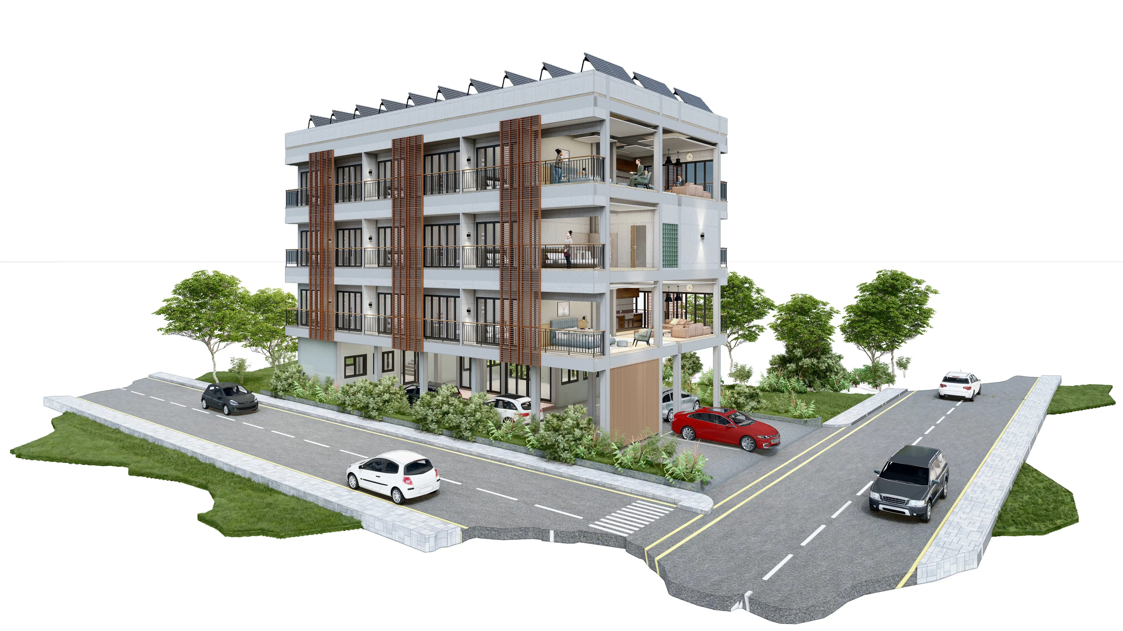 wohngebäude rendering